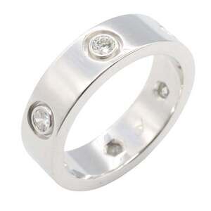 CARTIER 18k Silver Diamond Love Ring